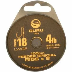 BAS DE LIGNE MONTE GURU LWGF FEEDER RIG