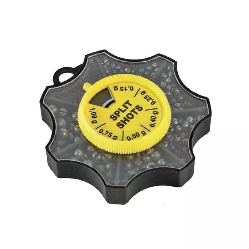 BOITE PLOMBS FENDUS AUTAIN SPLIT SHOTS 6 CASES 1 BOITE PLOMBS FENDUS AUTAIN SPLIT SHOTS 6 CASES