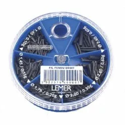 BOITE PLOMBS LEMER FIL DROIT FENDU 6 CASES