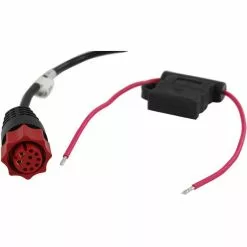 CABLE D ALIMENTATION LOWRANCE PRISE ROUGE POUR SONDEUR HDS/ELITE-TI ET HOOK SANS NMEA0183