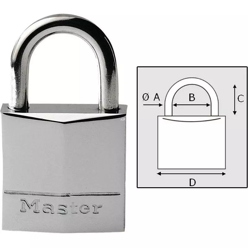 CADENAS MASTER LOCK LAITON CHROME 1 CADENAS MASTER LOCK LAITON CHROME