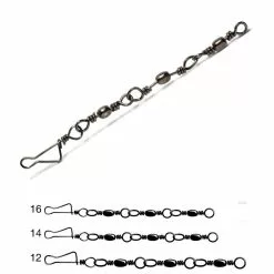 EMERILLON ANGLAISE VMC BARIL + AGRAFE 3545 BK - PAR 4