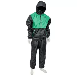 ENSEMBLE VESTE ET PANTALON DE PLUIE HOMME SENSAS SET SEVILLA - NOIR/VERT