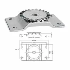 FIXATION PLAT BORD BATEAU INOX SEANOX