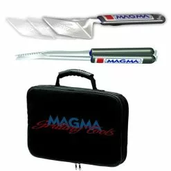 JEU DE 2 USTENSILES EXTENSIBLES MAGMA INOX POUR BARBECUE + 1 SACOCHE