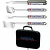 JEU DE 4 USTENSILES EXTENSIBLES MAGMA INOX POUR BARBECUE + 1 SACOCHE