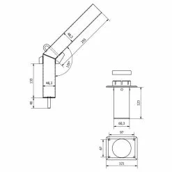 PORTE CANNE SEANOX INOX COMPLET AVEC CROSSE -treuils & antivols Soldes Magasin porte canne seanox inox complet avec crosse z 125 12565 3