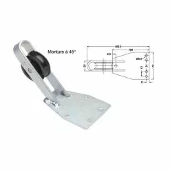 Pike'n Bass POULIE PIKE N BASS COUDEE ACIER 45 DEGRES