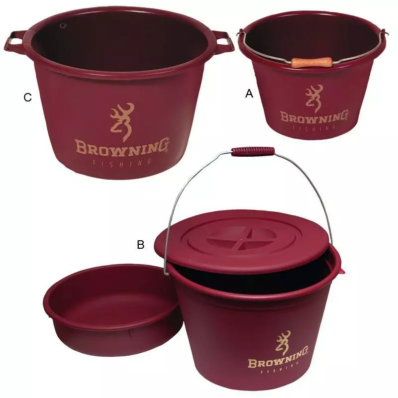 SEAU A AMORCE BROWNING ET COUVERCLE SOUPLE 1 SEAU A AMORCE BROWNING ET COUVERCLE SOUPLE