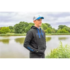 SWEAT HOMME PRESTON INNOVATIONS BLACK HOODIE - NOIR/BLEU -treuils & antivols Soldes Magasin sweat homme preston innovations black hoodie noir bleu z 2656 265614 4