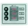 TABLEAU ELECTRIQUE EUROMARINE ALUMINIUM - 3 INTERRUPTEURS