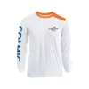 TEE SHIRT MANCHES LONGUES HOMME COLMIC - BLANC/ORANGE