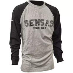 TEE SHIRT MANCHES LONGUES HOMME SENSAS SINCE 1963 - GRIS/NOIR